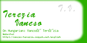 terezia vancso business card